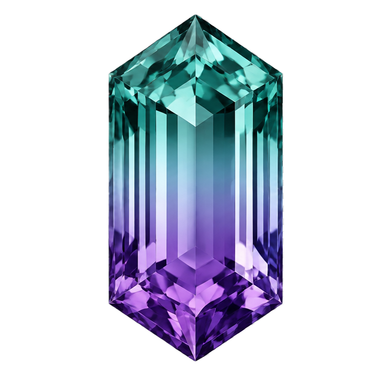 Bi-color gemstone